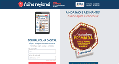 Desktop Screenshot of jornalfolharegional.com
